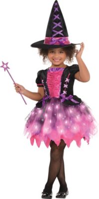 Light-up Sparkle Witch Halloween Costume, Toddler Girls, 3-4T, With ...