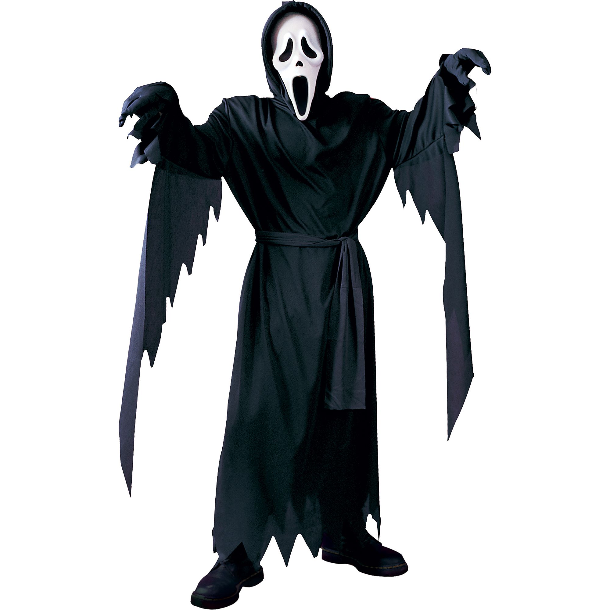 Boys Scream Ghost Face Costume  Large  Robe Mask and Belt 