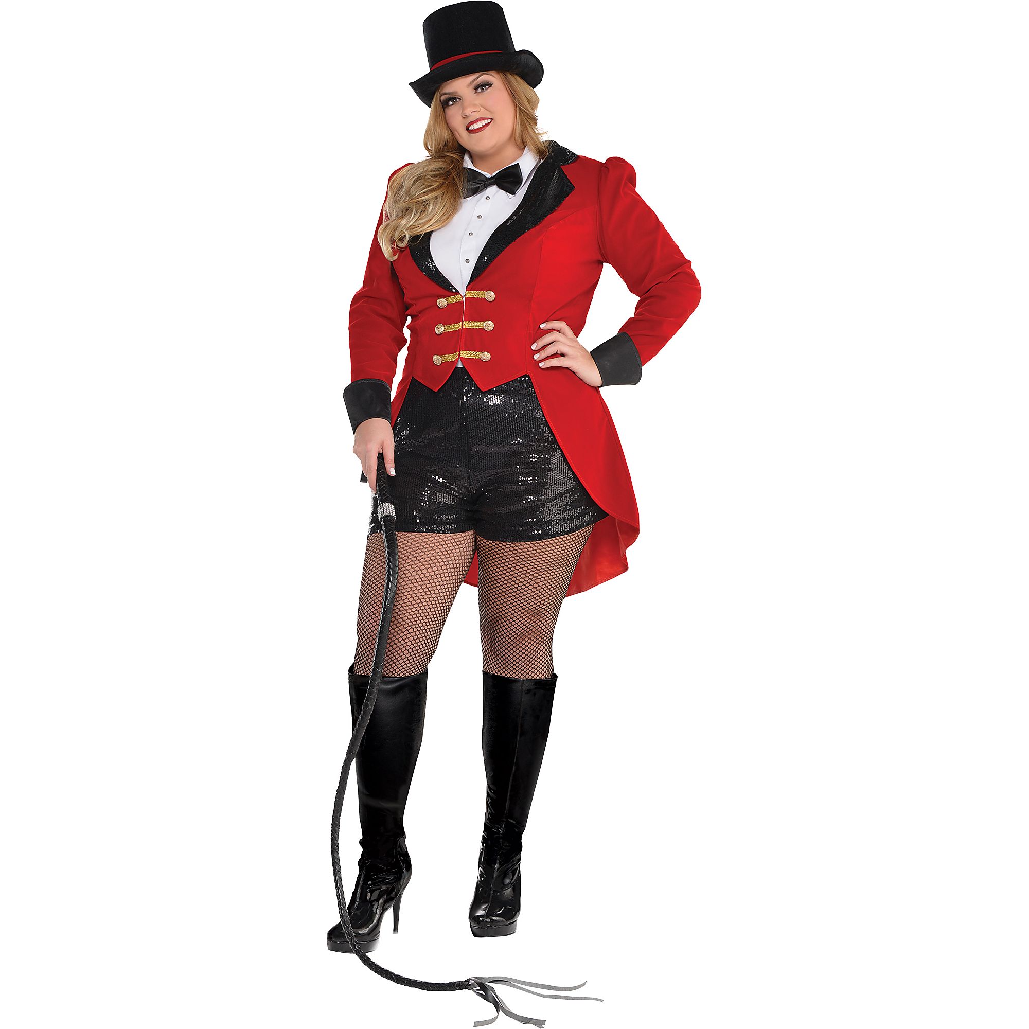Circus Ringmaster Halloween Costume for Adults, Plus Size, with Jacket 8098...