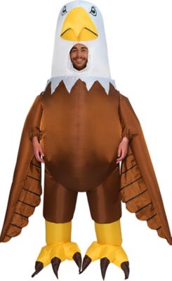 Inflatable Bald Eagle Halloween Costume for Men, One Size, with