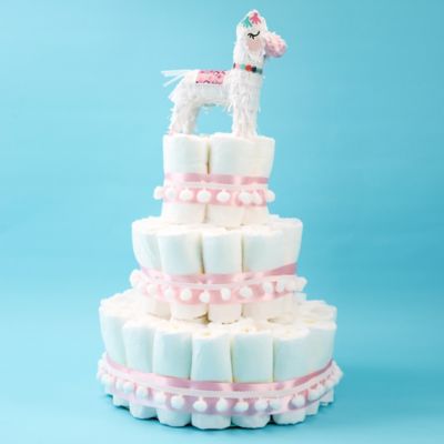 llama diaper cake
