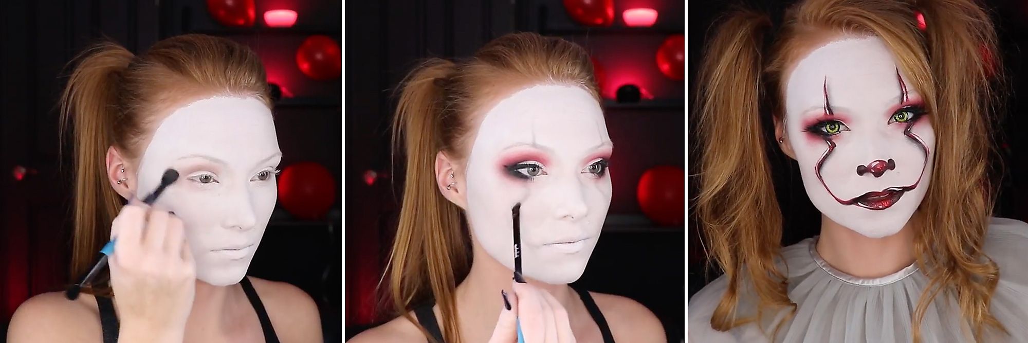 Как сделать макияж пеннивайза Как сделать макияж пеннивайза