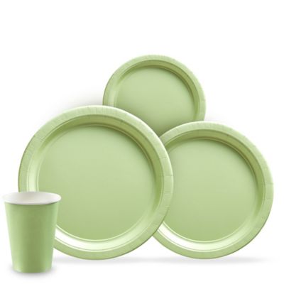 green tableware