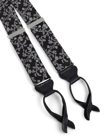 Paul Fredrick Mens Botanical Silk Suspenders