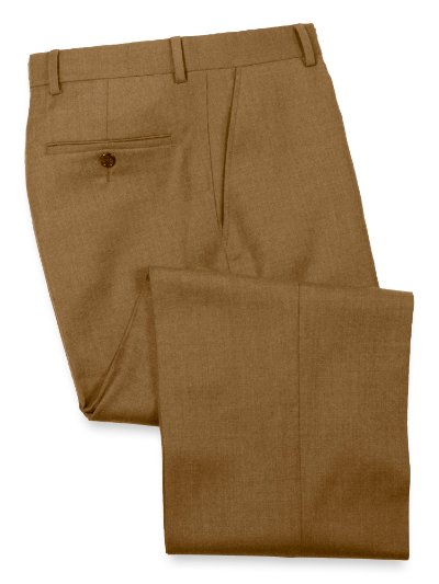 Paul Fredrick Mens Wool & Cashmere Flannel Flat Front Pant