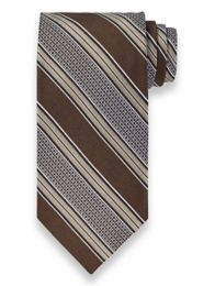 Stripe Woven Italian Silk Tie from Paul Fredrick | Paul Fredrick