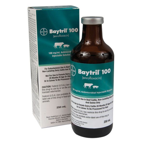 Baytril 100 Injection 250ml