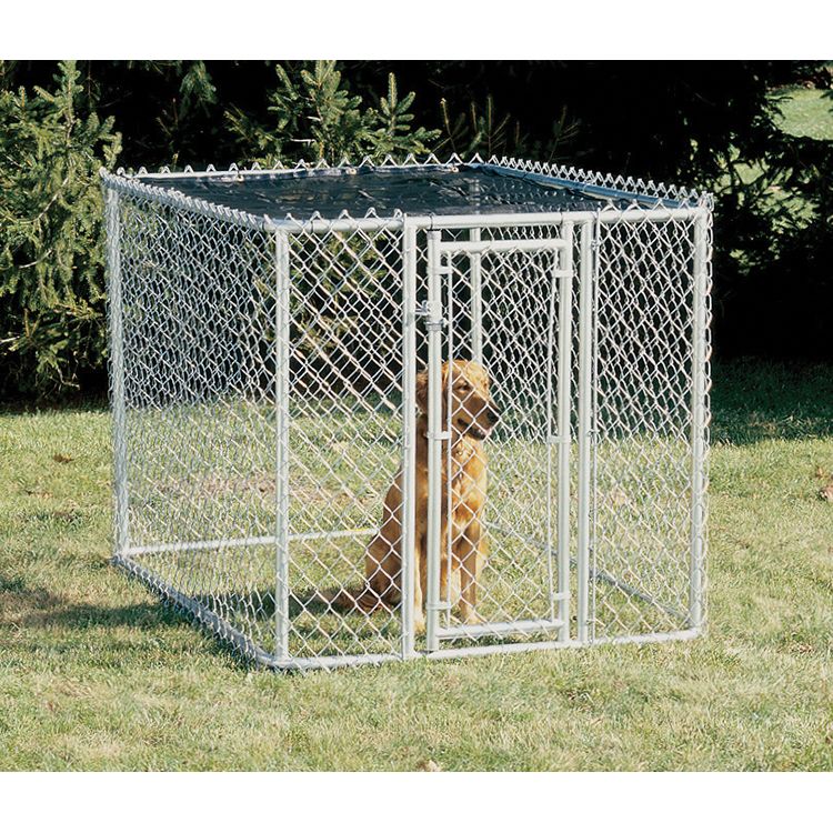 cyclone fence dog kennel