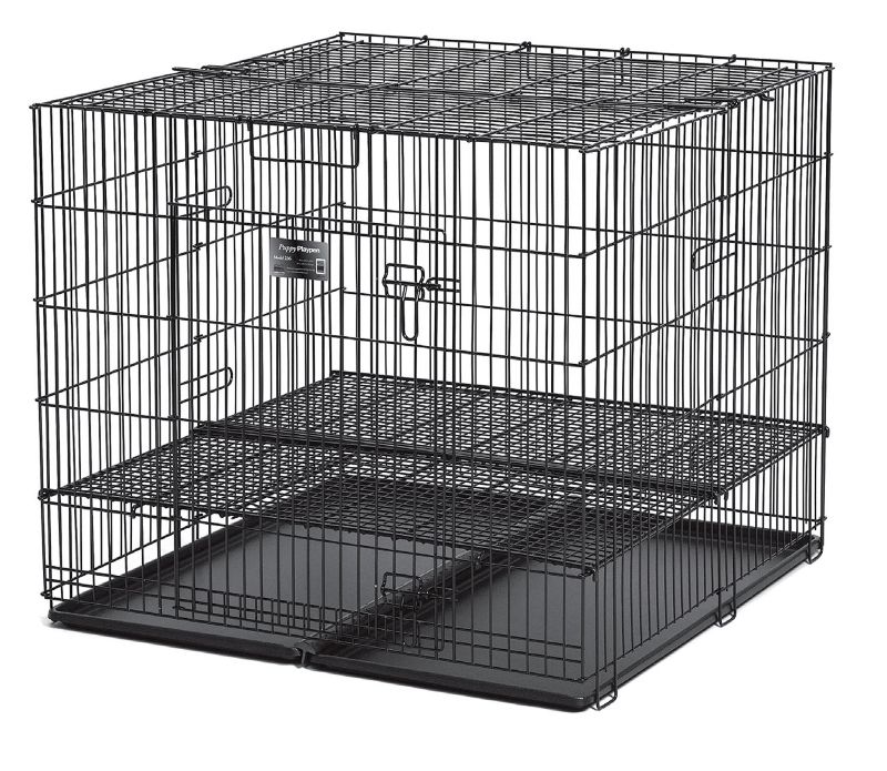 large dog playpen with floor