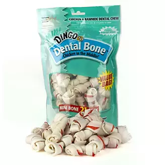 Dingo Mini Dental Treats 21 Pack Value Bag 9 oz