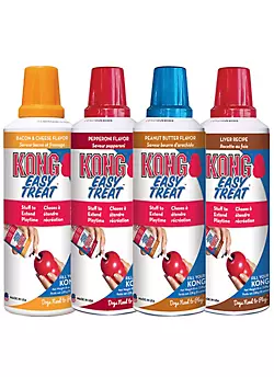 KONG - Classic Dog Toys with Easy Treat Peanut Butter Dog Treats, 8 Ounce -  for Medium Dogs