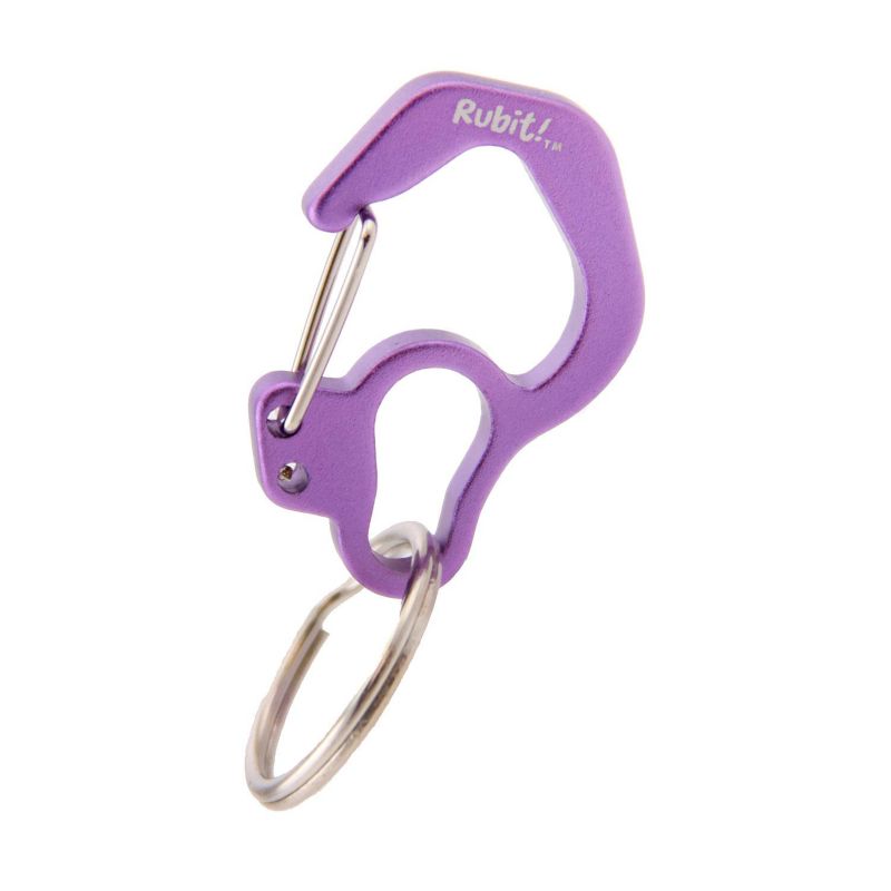 Rubit Dog Tag Clip - Purple Curve - Small