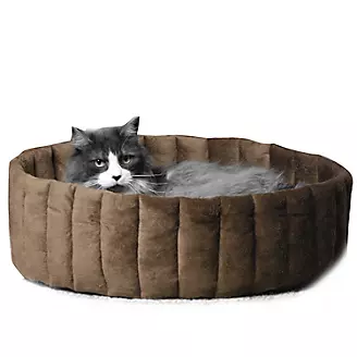 KH Mfg Microfleece Kitty Cup Tan Cat Bed