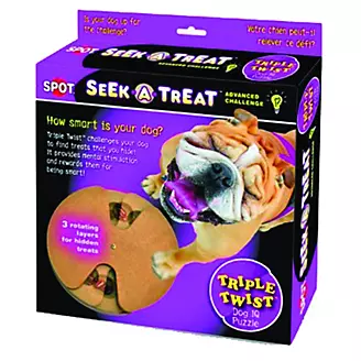 Seek-A-Treat Triple Twist Dog Puzzle Toy