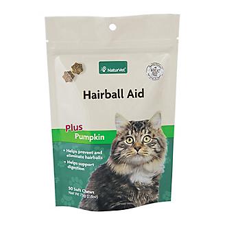 NaturVet Hairball Aid Plus Pumpkin Cat Chew 50ct