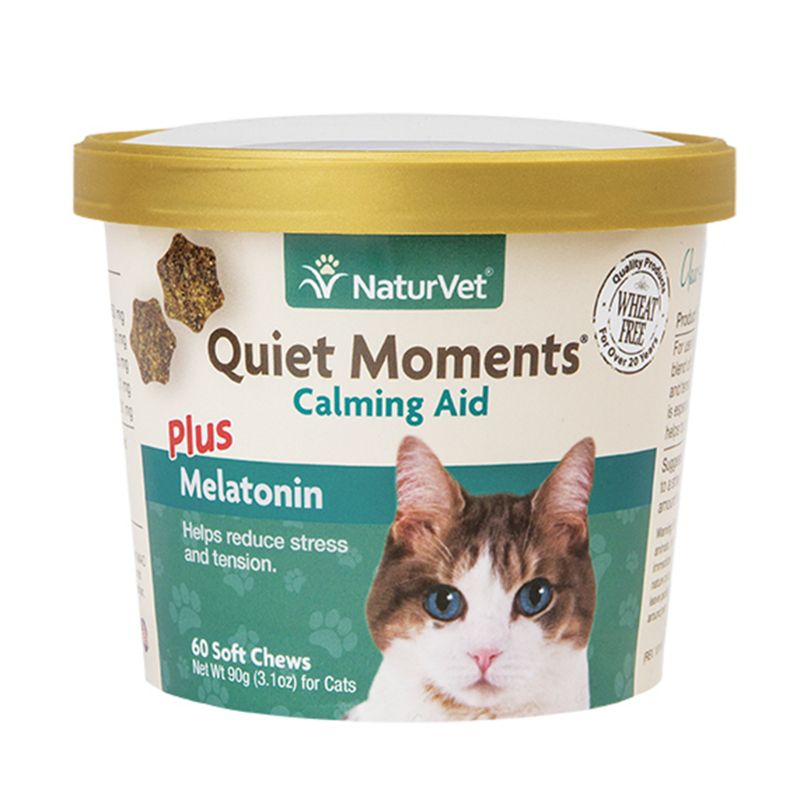 NaturVet Quiet Moments Cat Calming Aid Soft Chew (79903640 797801036405 Cat Supplies Cat Calming Products) photo