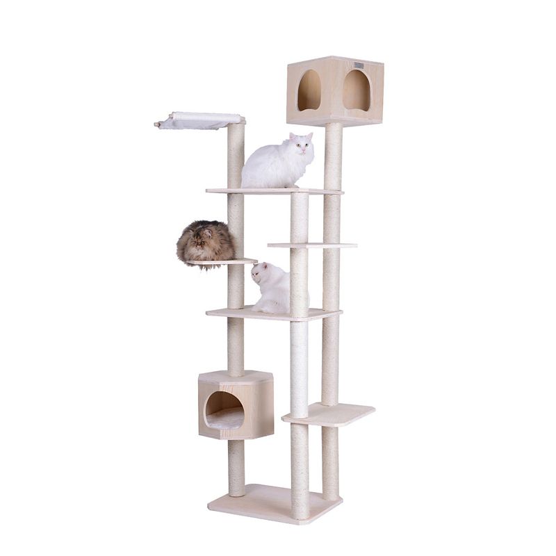 Armarkat 89 inch Premium Solid Wood Cat Tree Tower