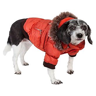 Pet Life Metallic Orange Parka Dog Coat