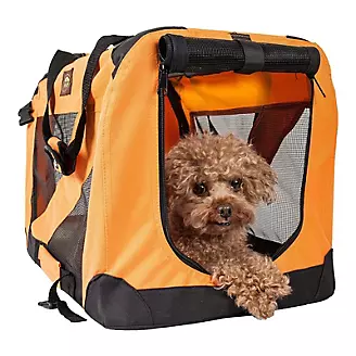 Pet Life Airline Approved Folding Zippered Casual Pet Carrier - Medium