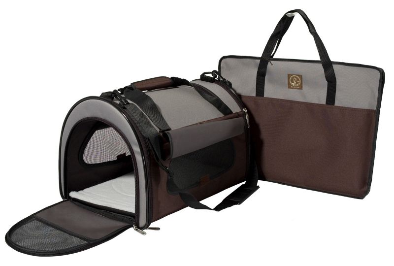 One for Pets Folding Carrier-The Dome Grey-Brown