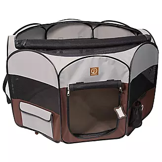Richell Foldable Pet Carrier Medium, Brown