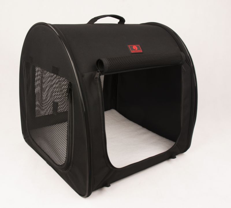 One for Pets Portable Pet Kennel Single Black