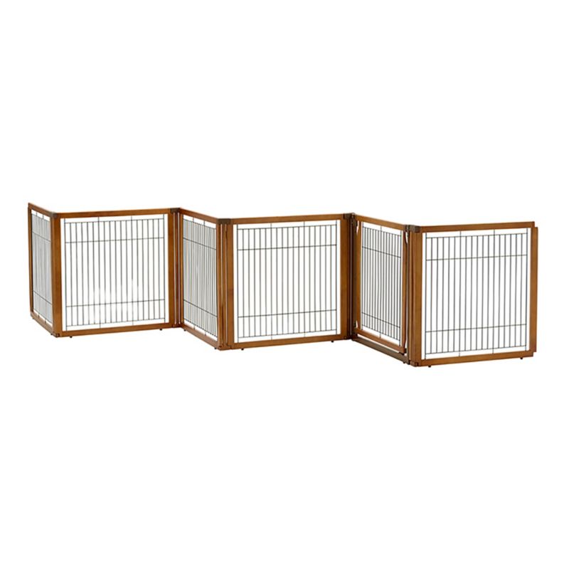 Richell Convertible Elite Pet Gate - 6 Panel - Autumn Matte - Original - 31.5" High