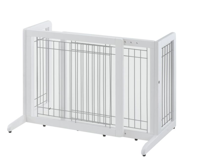 Richell Freestanding Pet Gate - Origami White - Small