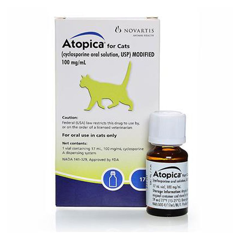 Atopica for Cats 100 mg 17 mL (012NOV03-CAT-17ML 716688097279 Pet Pharmacy All Pet Pharmacy) photo