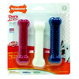 Dura Chew Triple Pack Regular Size- Red/White/Blue