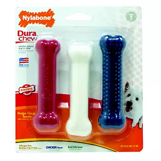 Dura Chew Triple Pack Regular Size- Red/White/Blue