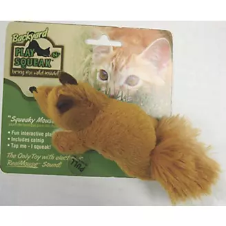 KONG Refillables Plush Brown Squirrel Cat Toy
