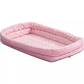 Quiet Time Deluxe Double Bolster Pet Bed Pink