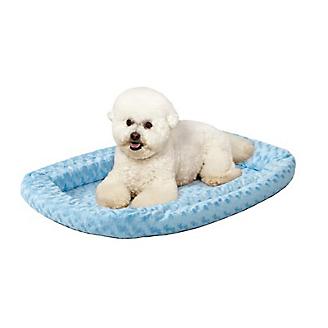 Quiet Time Deluxe Double Bolster Pet Bed Blue