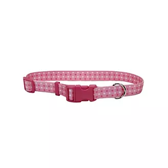 Pet Attire Pink Dots Dog Collar