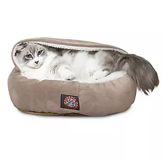 Majestic Pet 18in Stone Suede Canopy Pet Bed