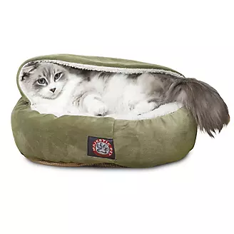 Majestic Pet 18 inch Sage Suede Canopy Pet Bed