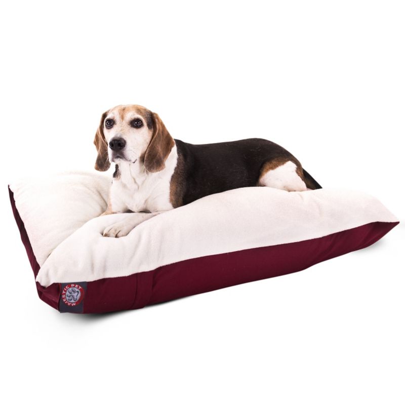 Majestic Pet 788995651444 30x40 Medium Rectangle Pet Bed- Burgundy