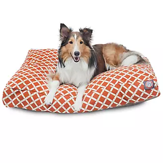 Majestic Outdoor Orange Bamboo Rectangle Pet Bed
