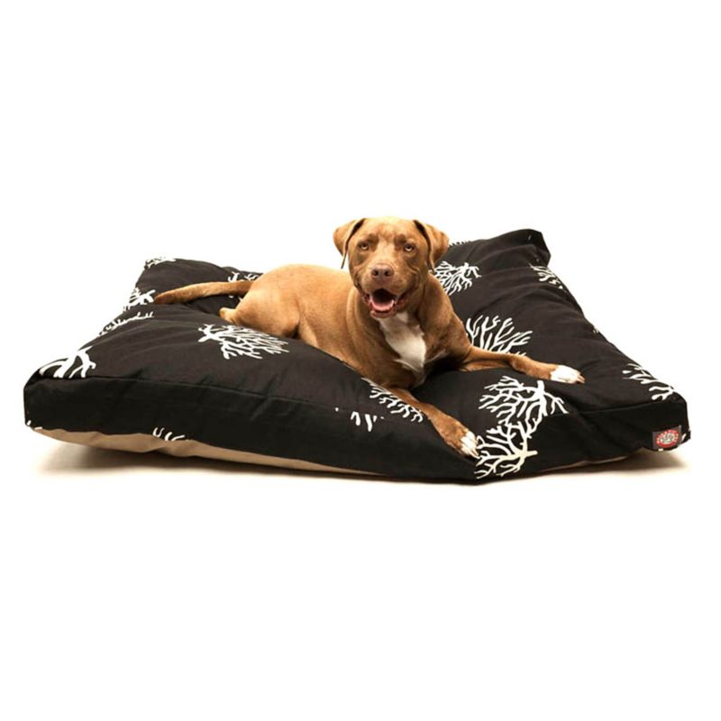 MajesticPet 788995500070 29 x 36 in. Coral Rectangle Pet Bed, Black