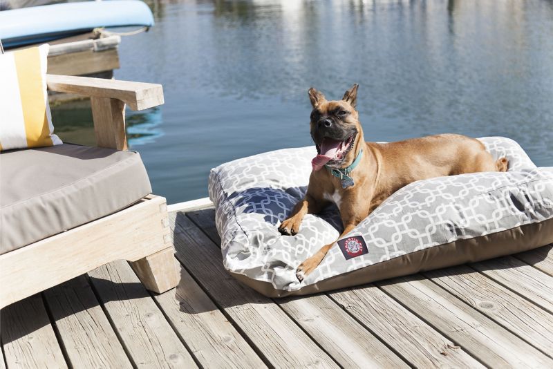 MajesticPet 788995502326 36 x 44 in. Links Rectangle Pet Bed, Grey