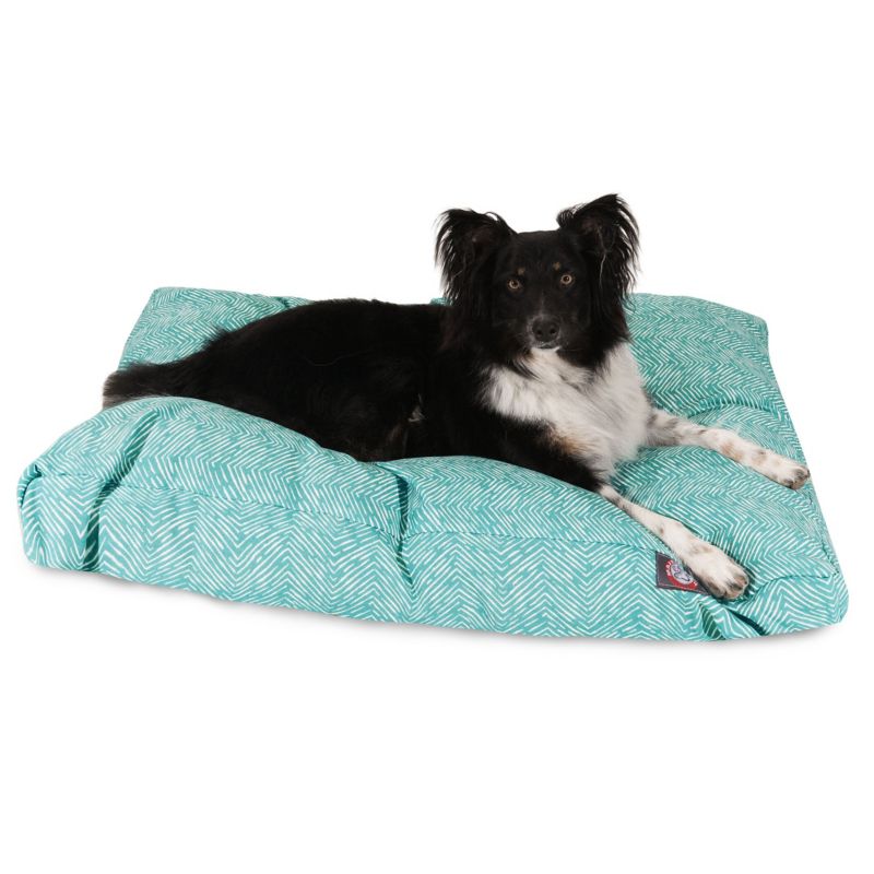 MajesticPet 788995502845 36 x 44 in. Navajo Rectangle Pet Bed, Teal
