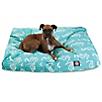Outdoor Teal Sea Horse Rectangle Pet Bed