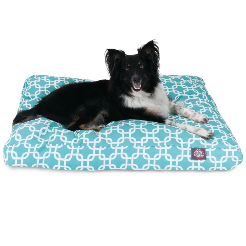 MajesticPet 788995502937 36 x 44 in. Links Rectangle Pet Bed, Teal