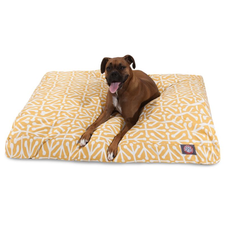 MajesticPet 788995502760 36 x 44 in. Aruba Rectangle Pet Bed, Citrus