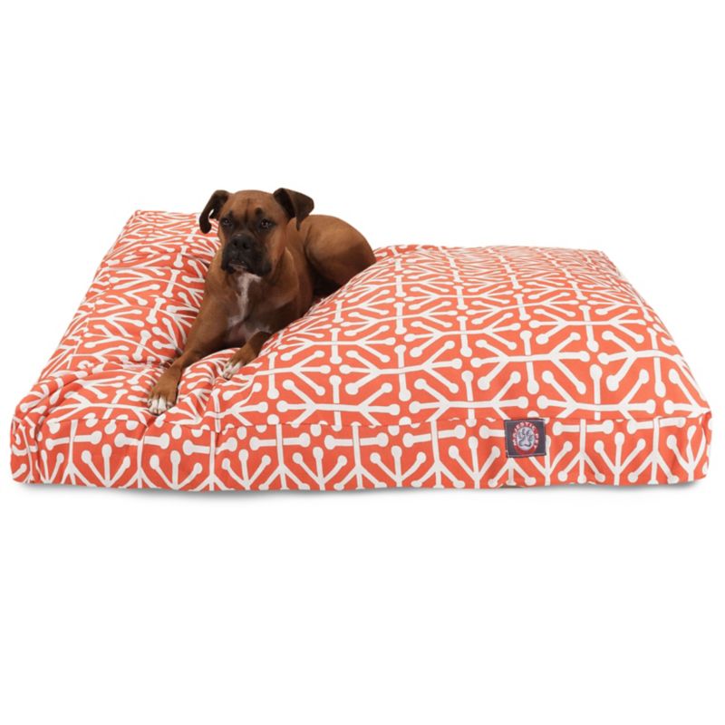 MajesticPet 788995500773 29 x 36 in. Aruba Rectangle Pet Bed, Orange