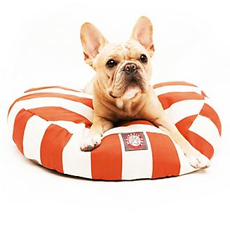 Majestic Pet Outdoor Orange Stripe Round Pet Bed
