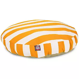 Majestic Pet Outdoor Yellow Stripe Round Pet Bed