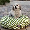 Majestic Pet Outdoor Sage Chevron Round Pet Bed