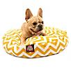 Majestic Outdoor Yellow Chevron Round Pet Bed